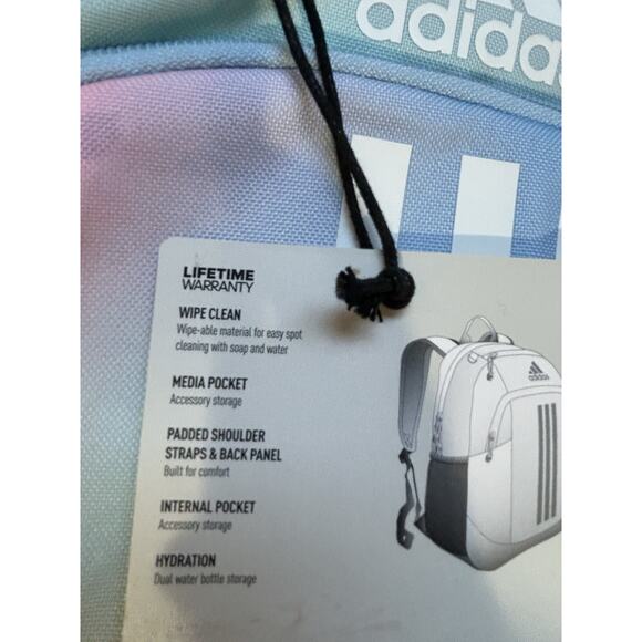 Adidas School Backpack Blue/Pink - Picture 4 of 7